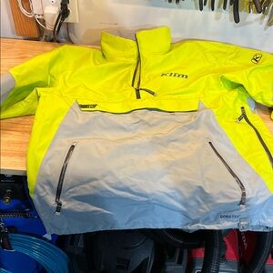 Klim Men's Performance Powerxross Jacket in Neon Yellow and Light Gray